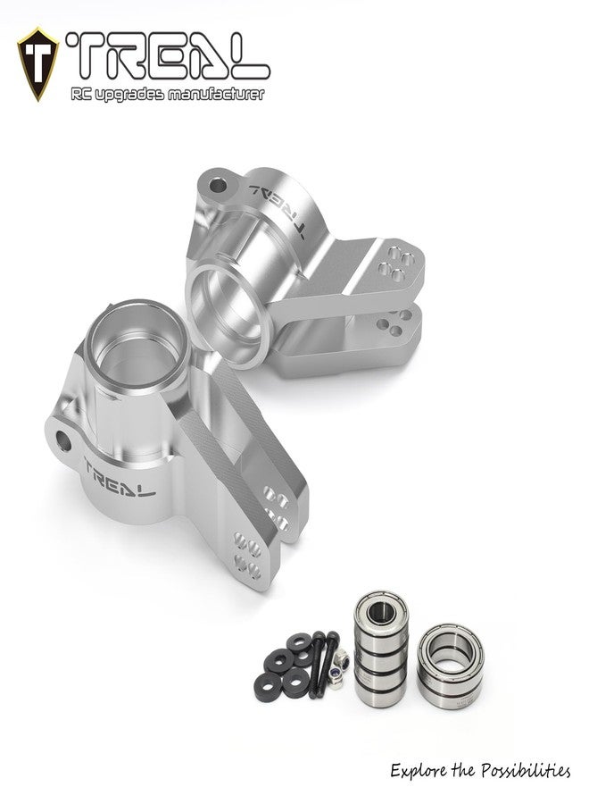 TREAL Aluminum 7075 Rear Hubs for Arrma 1:8 KRATON 6S Extreme BASH (EXB)(Silver) - Image 2